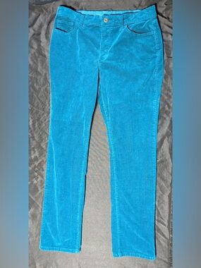 St John’s Bay Bright Teal Velvet corduroy Pants 16T